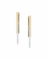 Lana Short Stacked Bar Earrings With Diamonds