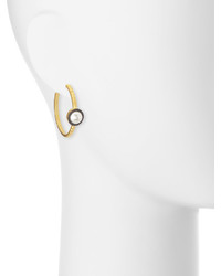 Freida Rothman Simple Pearly Hoop Earrings