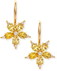 Paul Morelli Small Stellanise Yellow Beryl Diamond Drop Earrings