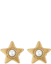 Marc Jacobs Star Earrings With Faux Pearls