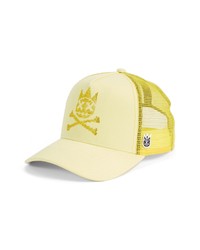 Yellow Embellished Baseball Cap