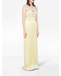 Miu Miu Embellished Neckline Gown