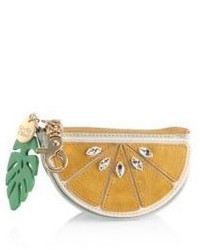 See by Chloe Embellished Lemon Leather Clutch