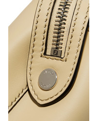 Fendi Dotcom Petite Embellished Leather Shoulder Bag Pastel Yellow