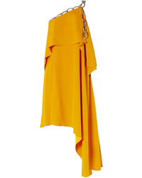 Yellow Embellished Midi Dress