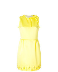 Yellow Embellished Shift Dress