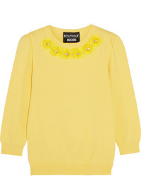 Yellow Embellished Sweater