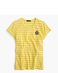 J.Crew Striped Painter T Shirt With Embellished Patch