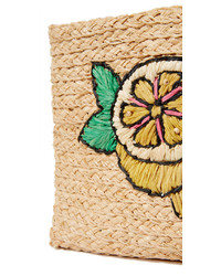 Hat Attack Embroidered Clutch