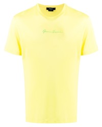 Versace Signature Logo Embroidered T Shirt