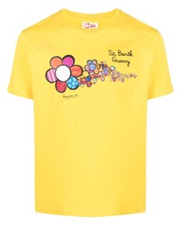 MC2 Saint Barth Slogan Embroidered Cotton T Shirt