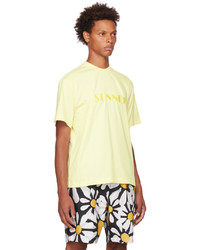 Sunnei Yellow Embroidered T Shirt