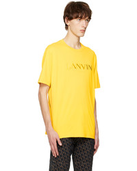 Lanvin Yellow Embroidered T Shirt