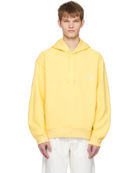 Solid Homme Yellow Embroidered Hoodie