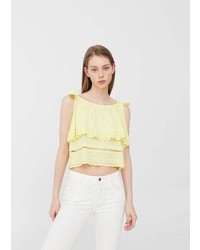 Mango Embroidered Trims Top
