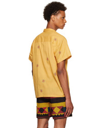 HARAGO Yellow Embroidered Shirt