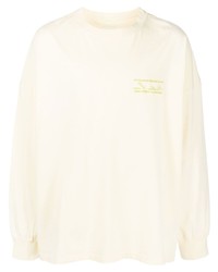 Yellow Embroidered Long Sleeve T-Shirt
