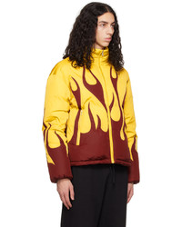 Moncler Genius 8 Moncler Palm Angels Yellow Red Flame Down Jacket