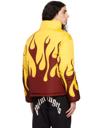 Moncler Genius 8 Moncler Palm Angels Yellow Red Flame Down Jacket