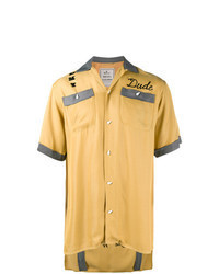 Yellow Embroidered Short Sleeve Shirt