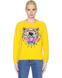 Kenzo Tiger Embroidered Cotton Sweatshirt
