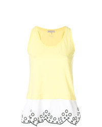 Yellow Embroidered Tank
