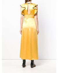 Alexa Chung Ruffle Detail Long Dress