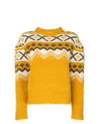 Yellow Fair Isle Crew-neck Sweater