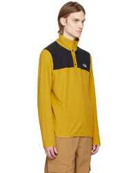 The North Face Yellow Black Glacier Snap Sweatshirt