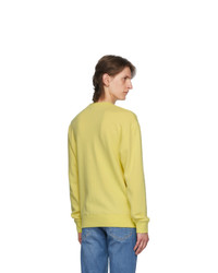 MAISON KITSUNÉ Yellow Yoga Fox Regular Fit Sweatshirt
