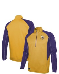 New Era Gold Minnesota Vikings Combine Authentic Two A Days Half Zip Jacket At Nordstrom