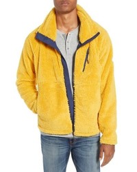 Yellow Fleece Zip Sweater