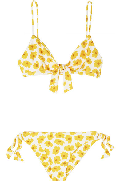 yellow floral swimsuit