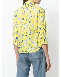 R13 Floral Cropped Sleeve Shirt