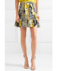 MICHAEL Michael Kors Ruffled Floral Print Chiffon Mini Skirt