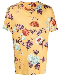 Etro Floral Print Linen T Shirt