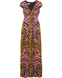 Temperley London Ed Printed Hammered Silk Gown