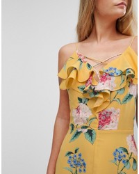 New Look Floral Ruffle Maxi Dress