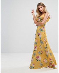 New Look Floral Ruffle Maxi Dress
