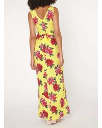 Dorothy Perkins Tall Yellow Floral Print Maxi Dress