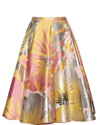 Rochas Floral Jacquard A Line Skirt