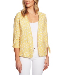 Yellow Floral Open Jacket