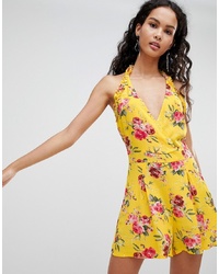 Yellow Floral Playsuit