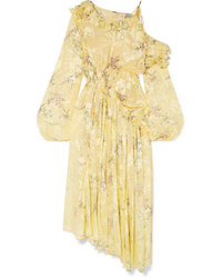 Preen by Thornton Bregazzi Sheila Floral Print Devor Satin Dress
