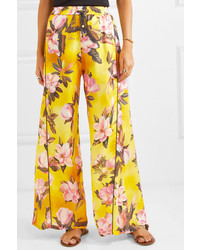 F.R.S For Restless Sleepers Apate Floral Print Satin Twill Wide Leg Pants
