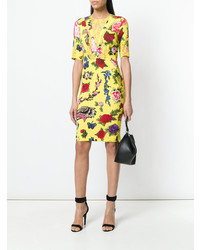 Philipp Plein Floral Fitted Dress
