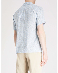 Sandro Floral Pattern Regular Fit Woven Shirt