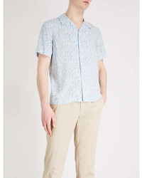 Sandro Floral Pattern Regular Fit Woven Shirt