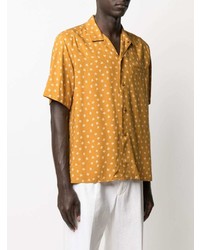 Saint Laurent Floral Print Short Sleeve Shirt