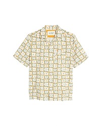Original Penguin Floral Short Sleeve Button Up Camp Shirt